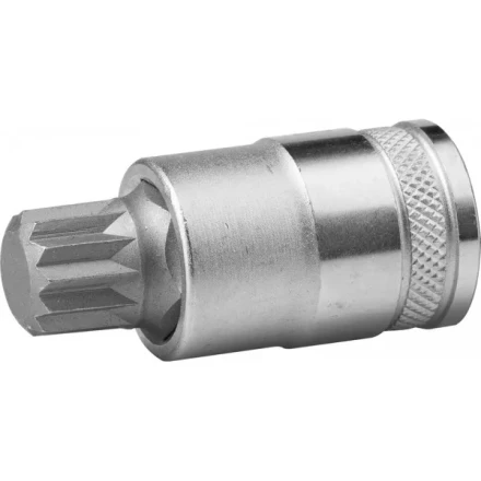 Торцовая бита-головка KRAFTOOL &quot;INDUSTRIE QUALITAT&quot;, материал S2, SPLINE, сатинированная, 1/2&quot;, M16 27911-16_z01 купить в Нижневартовске