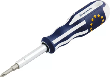 Отвертка комбинированная SL5,0 / Ph1 SL6,0 / Ph2 CrV трехкомп. эргоном. ручка MATRIX MASTER   12040 купить в Нижневартовске