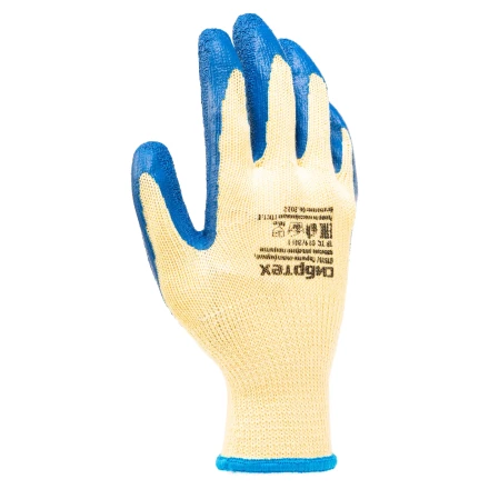 Перчатки трикотажные, полиэфирные, латексное рельефное покрытие, размер 8// Сибртех 677515 купить в Нижневартовске