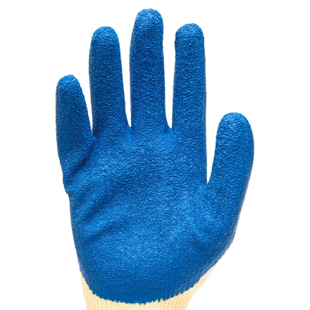 Перчатки трикотажные, полиэфирные, латексное рельефное покрытие, размер 8// Сибртех 677515 купить в Нижневартовске