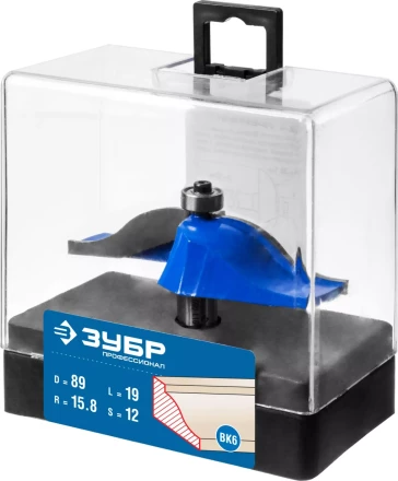 ЗУБР 89 x 19 мм, радиус 15.8 мм, фреза фигирейная №2, Профессионал (28760-89) купить в Нижневартовске
