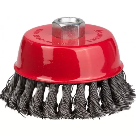 STAYER "PROFESSIONAL". Щетка чашечная для УШМ, жгутированная стальная проволока 0,5мм, 65ммхМ14 35128-065_z01 купить в Нижневартовске