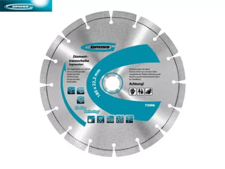 Диск алмазный 180 х 22,2 мм сегментный упорядоченный алмаз сухое резание GROSS 73014 купить в Нижневартовске