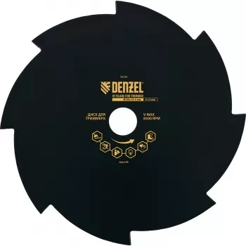 Диск для триммера 230 х 25,4 толщина 1,6 мм 8 лезвий DENZEL 96328