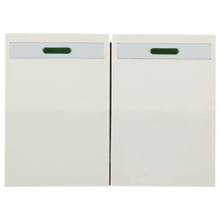 Выключатель СВЕТОЗАР "ЭФФЕКТ" двухклавишный, с эффектом свечения, без вставки и рамки, цвет бежевый, 10A/~250B SV-54435-B купить в Нижневартовске