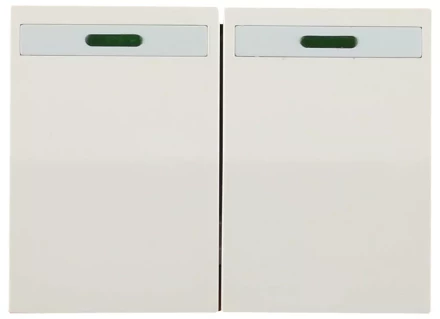 Выключатель СВЕТОЗАР "ЭФФЕКТ" двухклавишный, с эффектом свечения, без вставки и рамки, цвет бежевый, 10A/~250B SV-54435-B купить в Нижневартовске