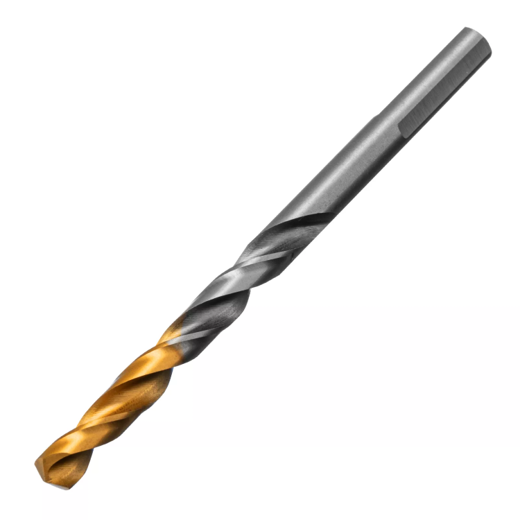 Сверло спиральное по металлу Denzel 6 x 93 мм, Р6М5, Golden Tip, 718235 купить в Нижневартовске