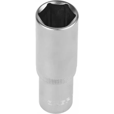 Головка торцовая ЗУБР "МАСТЕР" (1/2"), удлиненная, Cr-V, FLANK, хроматированное покрытие, 19мм 27726-19 купить в Нижневартовске