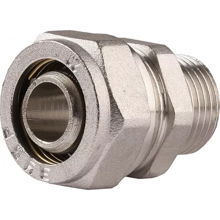 Соединитель ЗУБР с наружной резьбой, цанга-штуцер, 1/2"х20х2,0 мм, никель 51401-20-1/2 купить в Нижневартовске