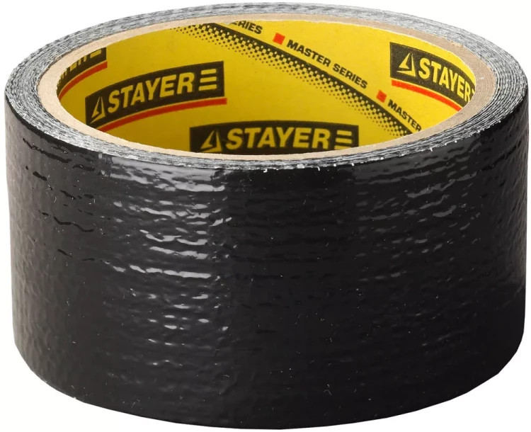 Армированная лента, STAYER Professional 12086-50-10, универсальная, влагостойкая, 48мм х 10м, черная 12086-50-10 купить в Нижневартовске