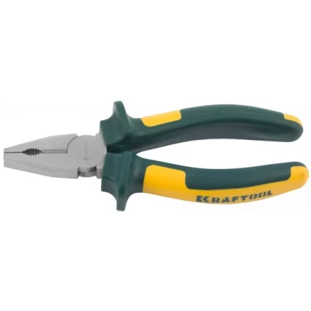 Плоскогубцы KRAFTOOL"KRAFT-MAX"комб,Cr-Mo,маслобензост двухкомп рукоятки,шарнирное соединение с повыш износост,160мм 22011-1-16 купить в Нижневартовске