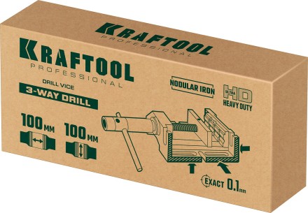 Тиски KRAFTOOL станочные трехсторонние 32716-100 купить в Нижневартовске