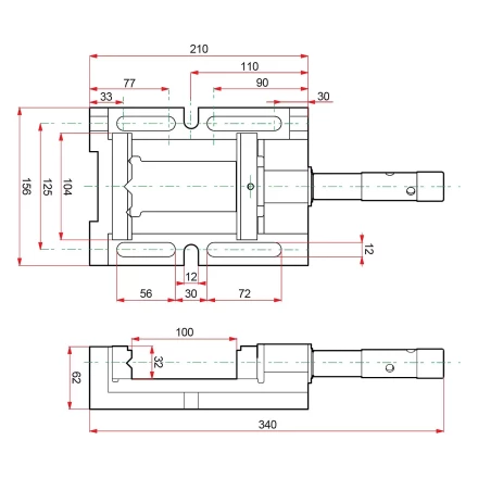 Тиски KRAFTOOL станочные трехсторонние 32716-100 купить в Нижневартовске