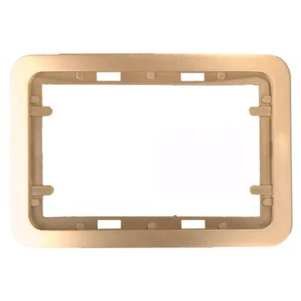 Панель СВЕТОЗАР &quot;ГАММА&quot; накладная для двойных розеток, цвет золотой металлик, 1 гнездо SV-54145-2-GM купить в Нижневартовске