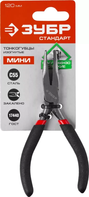 Тонкогубцы ЗУБР "СТАНДАРТ" изогнутые, 120мм 22169-4 купить в Нижневартовске
