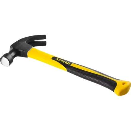 Молоток-гвоздодер "Fiberglass" с фиберглассовой рукояткой, 450 г, STAYER Professional 2026-450_z01 купить в Нижневартовске