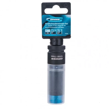 Головка ударная шестигранная для колесных дисков 17 мм 1/2 CrMo Gross 13193 купить в Нижневартовске