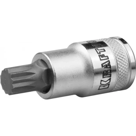 Торцовая бита-головка KRAFTOOL "INDUSTRIE QUALITAT", материал S2, SPLINE, сатинированная, 1/2", M10 27911-10_z01 купить в Нижневартовске