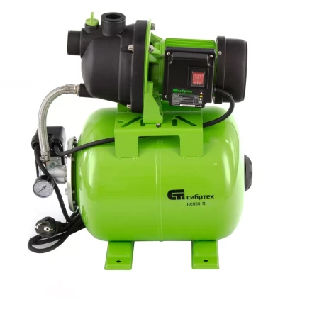 Насосная станция НС850-П, 850 Вт, напор 42 м, 3500 л/ч, ресивер 19 л Сибртех 97248 купить в Нижневартовске