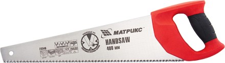 Ножовка по дереву 500 мм 7-8 TPI зуб - 3D каленый зуб двухкомпонентная рукоятка MATRIX 23542 купить в Нижневартовске