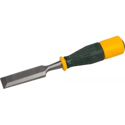 Стамеска KRAFTOOL "EXPERT" упрочненное полотно, ударочпрочная двухкомп ручка, стальной затыльник для ударных работ,25мм 1815-25_z01 купить в Нижневартовске