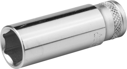 Торцовая головка KRAFTOOL &quot;INDUSTRIE QUALITAT&quot;, удлиненная, Cr-V, FLANK, хромосатинированная, 1/4&quot;, 10 мм 27817-10_z01 купить в Нижневартовске