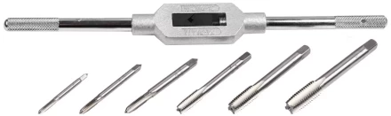 Набор ЗУБР "МАСТЕР" с металлореж. инструментом, метчики однопроходные М4-М12, метчикодержатель - на карточке, 7предметов 28126-H7 купить в Нижневартовске