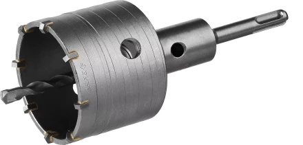 Коронка ЗУБР буровая, коническая посадка центрирующего сверла, SDS-Plus хвостовик, в сборе, 73мм 2918-73_z01 купить в Нижневартовске