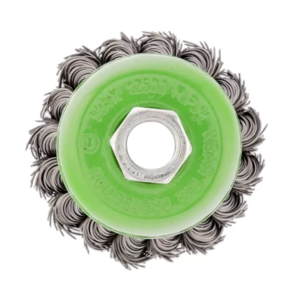 Щетка для УШМ, 65 мм, М14, "чашка", крученая проволока 0.5 мм Сибртех 746207 купить в Нижневартовске