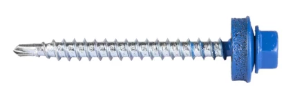 Саморезы ЗУБР "ПРОФЕССИОНАЛ" окраш., RAL 5005 синий насыщен., для крепл. кров. матер. к дерев. обреш., 4.8x50мм, 250шт 4-300315-48-050-5005 купить в Нижневартовске