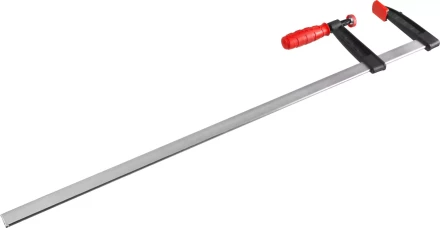 Струбцина ЗУБР "МАСТЕР", тип "F", пластмассовая ручка, стальная закаленная рейка, 120х800мм 32150-120-800 купить в Нижневартовске