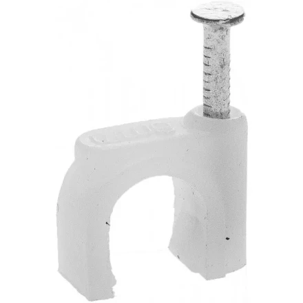 Скоба-держатель для круглого кабеля, с оцинкованным гвоздем, 8 мм, 100 шт, STAYER Master 4510-08 4510-08 купить в Нижневартовске