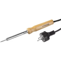 Паяльник с деревянной рукояткой и долговечным жалом, STAYER "MASTER" MAXTerm, 55310-40, 40 Вт, конус 55310-40