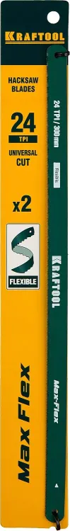 Полотно гибкое Max Flex, KRAFTOOL 15941-24-S2, безопасное, с волнообразной разводкой, 24 TPI, 2шт, 300мм 15941-24-S2 купить в Нижневартовске