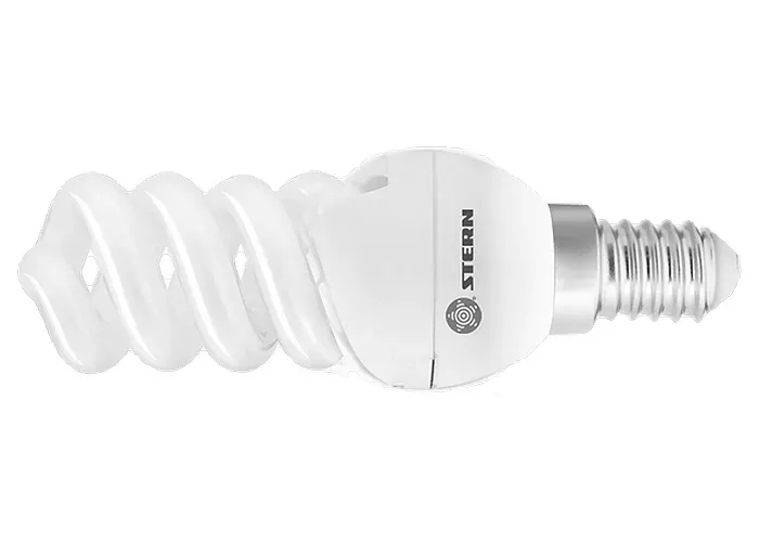Лампа компактная люминесцентная спиральная 9W 2700K E14 8000ч Stern 90921 купить в Нижневартовске