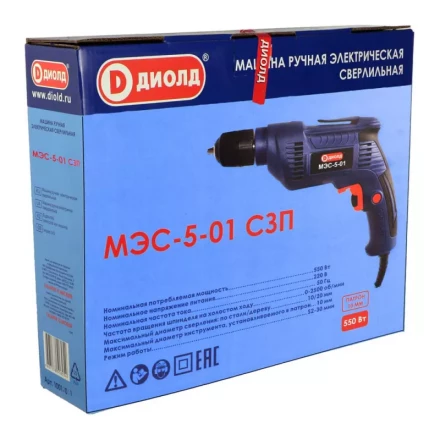 Безударная дрель Диолд МЭС-5-01 СЗП (самозажимной патрон) купить в Нижневартовске