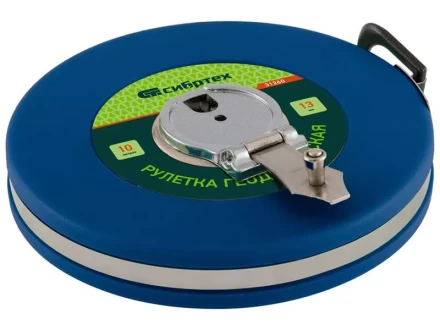 Рулетка геодезическая 20 м х 13 мм СИБРТЕХ закрытый корпус фиберглассовая лента 31261 купить в Нижневартовске