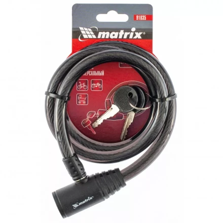Замок тросовый универсальный 12 х 960 мм Matrix 91835 купить в Нижневартовске