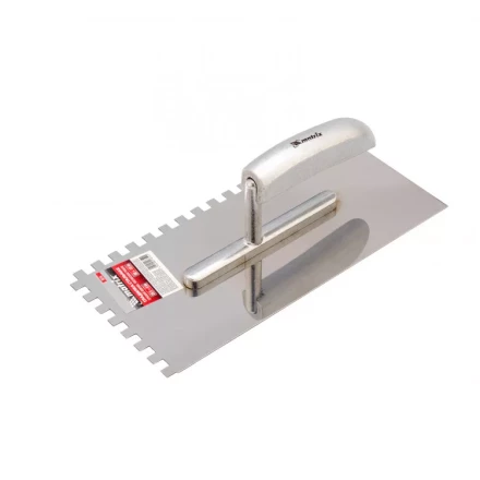 Гладилка из нержавеющей стали 280 x 130 мм деревянная ручка зуб 8 x 8 мм Matrix 86739 купить в Нижневартовске