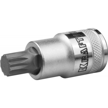 Торцовая бита-головка KRAFTOOL &quot;INDUSTRIE QUALITAT&quot;, материал S2, SPLINE, сатинированная, 1/2&quot;, M14 27911-14_z01 купить в Нижневартовске