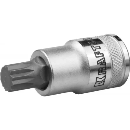 Торцовая бита-головка KRAFTOOL "INDUSTRIE QUALITAT", материал S2, SPLINE, сатинированная, 1/2", M14 27911-14_z01 купить в Нижневартовске