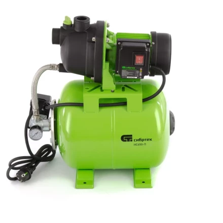 Насосная станция НС650-П, 650 Вт, напор 37 м, 3200 л/ч, ресивер 19 л Сибртех 97247 купить в Нижневартовске