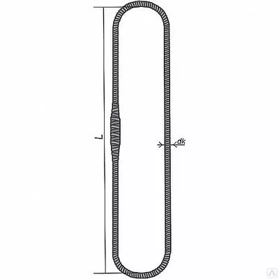 Строп канатный кольцевой СКК 25 т L=2.5 м  опрессовка купить в Нижневартовске