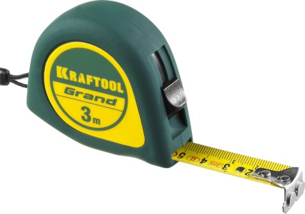 Рулетка KRAFTOOL GRAND, обрезиненный пластиковый корпус, 3м/16мм 34022-03-16 купить в Нижневартовске