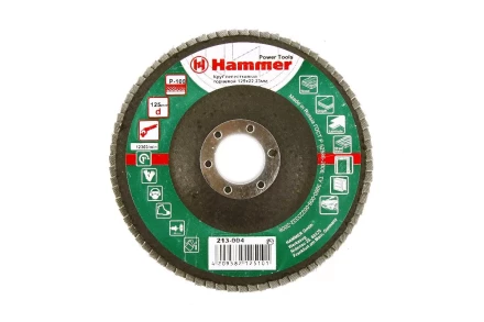 Круг Лепестковый Торцевой (КЛТ) HAMMER КЛТ 1 Ф125х22 Р100 213-004 купить в Нижневартовске
