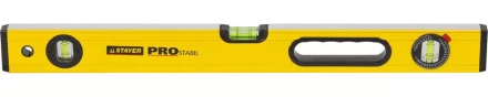 Уровень STAYER "PROFI" PROSTABIL профессион коробчатый, усилен, 2 фрезер поверх, 3 ампулы (1 поворотная), ручки, 60 см 3471-060_z01 купить в Нижневартовске