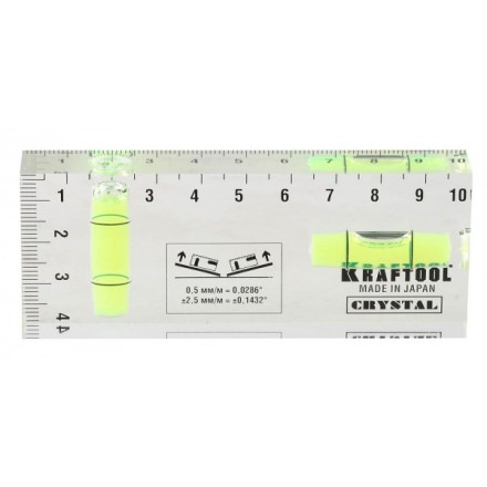 Уровень KRAFTOOL &quot;PRO&quot; &quot;CRYSTAL&quot; 2 ампулы, 40х100мм 1-34865-040 купить в Нижневартовске