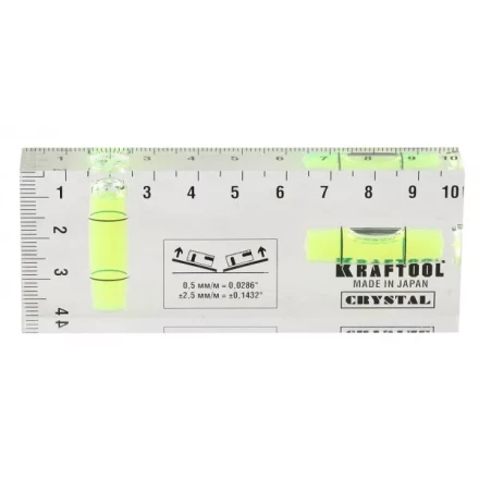 Уровень KRAFTOOL "PRO" "CRYSTAL" 2 ампулы, 40х100мм 1-34865-040 купить в Нижневартовске