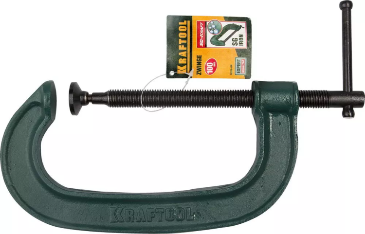 Струбцина KRAFTOOL "EXPERT", высокопрочный чугун с шаровидным графитом, 4"/100 мм 32229-100 купить в Нижневартовске