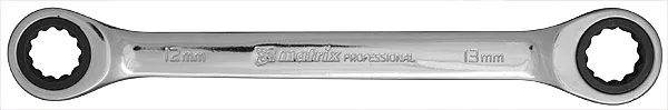 Ключ накидной трещоточный 16х17мм CrV зеркальный хром MATRIX PROFESSIONAL 14505 купить в Нижневартовске